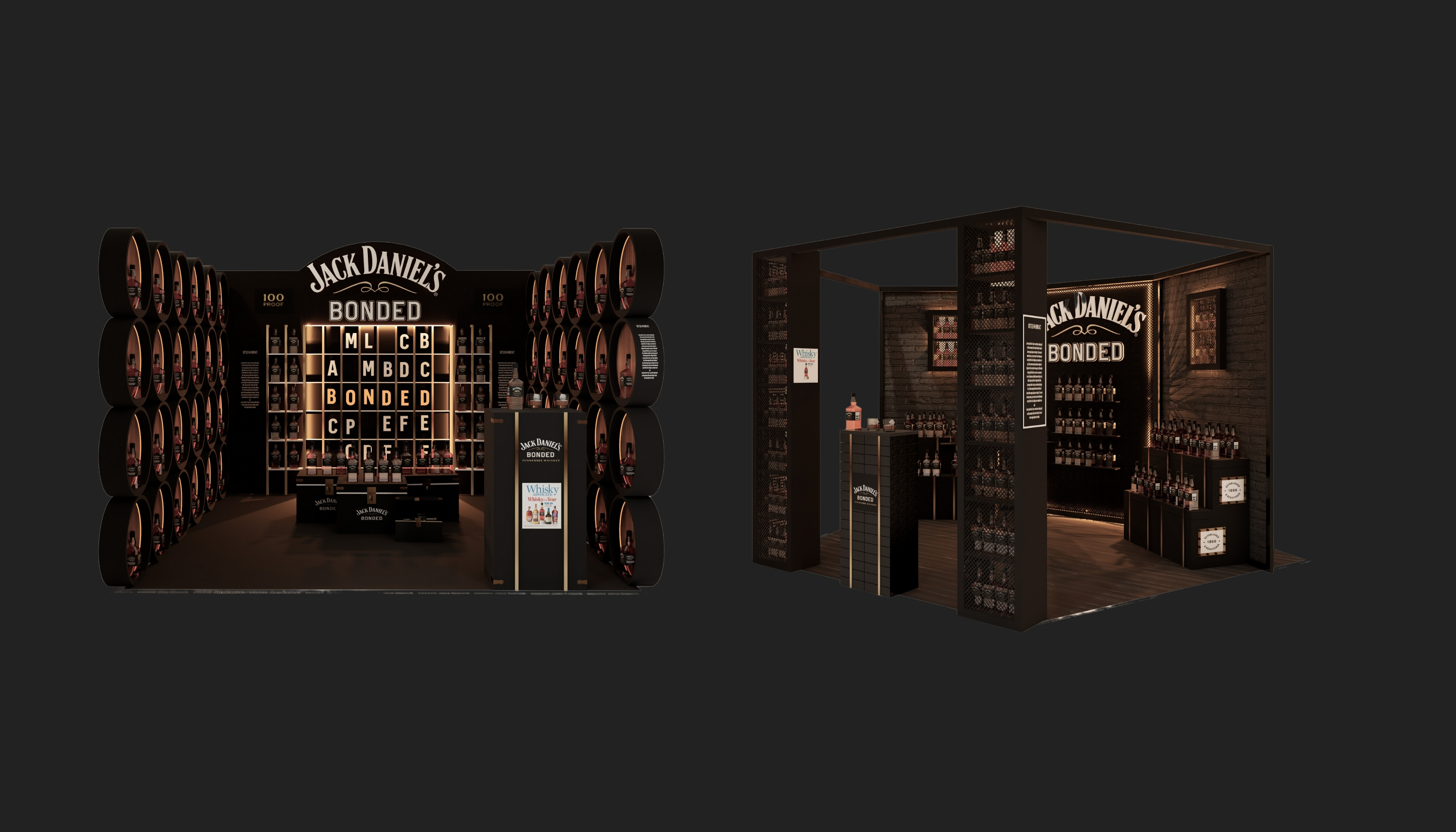 dispositif plv jack daniel's en magasin